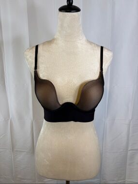Othr Sheer Black Underwire Bra